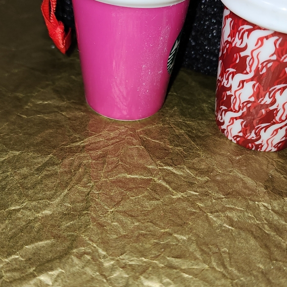 Starbucks Christmas Mini Ceramic Holiday Hanging  Cups Ornaments - Picture 7 of 11